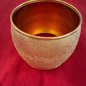 Gold textured large cuff bracelet